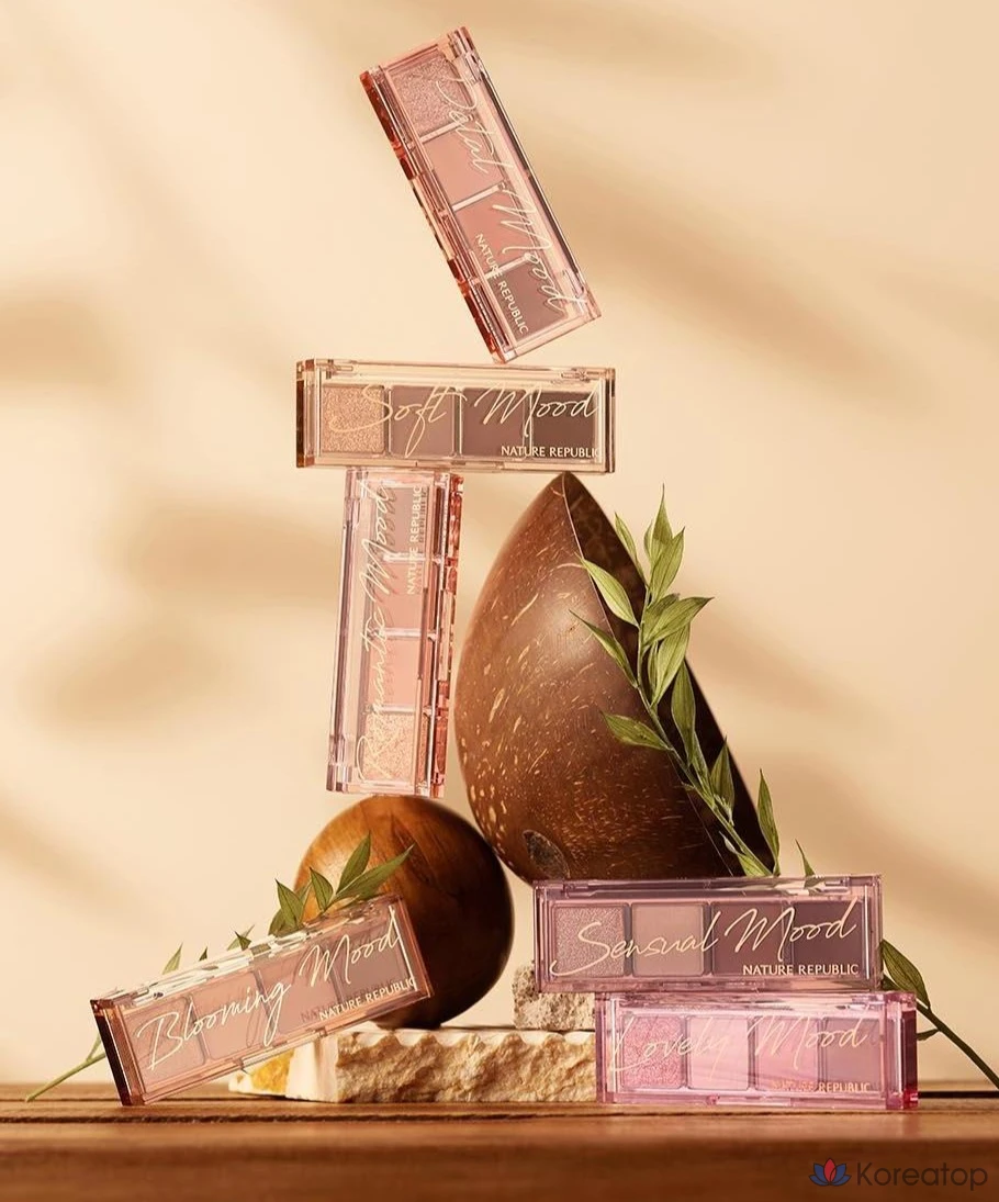 Палитра из 4 оттенков Nature Republic Daily Basic, 05 персиково-розовый, 1 шт., фото 8