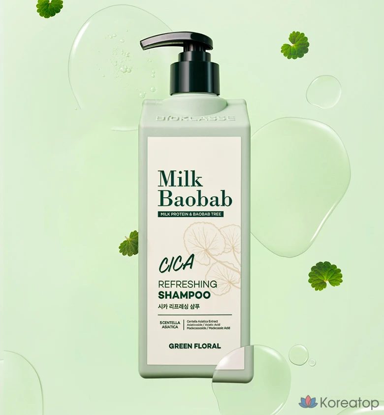Освежающий шампунь Milk Baobab Cica с зеленым цветочным ароматом, 500 мл, 1 шт.