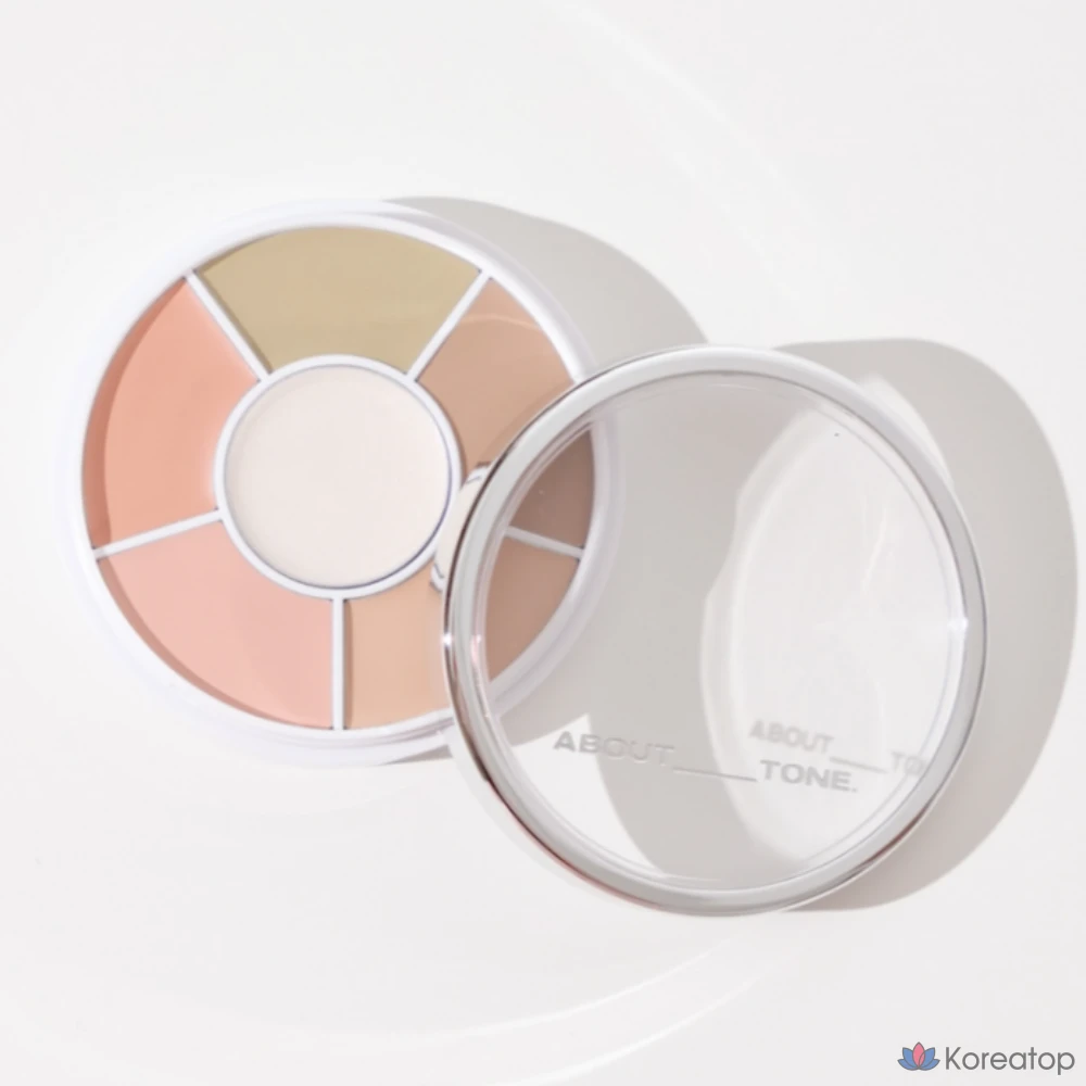 Палитра теней ABOUT TONE Designing Multi Palette, стойкая, клейкая, точечная, для нанесения на лицо, 1 шт., at01 Basic/at Designing Dual Brush