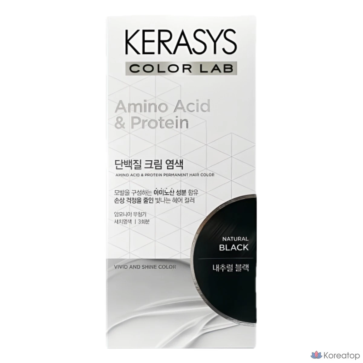Краска для волос KeraSys Protein Cream, натуральный черный, 1 шт.