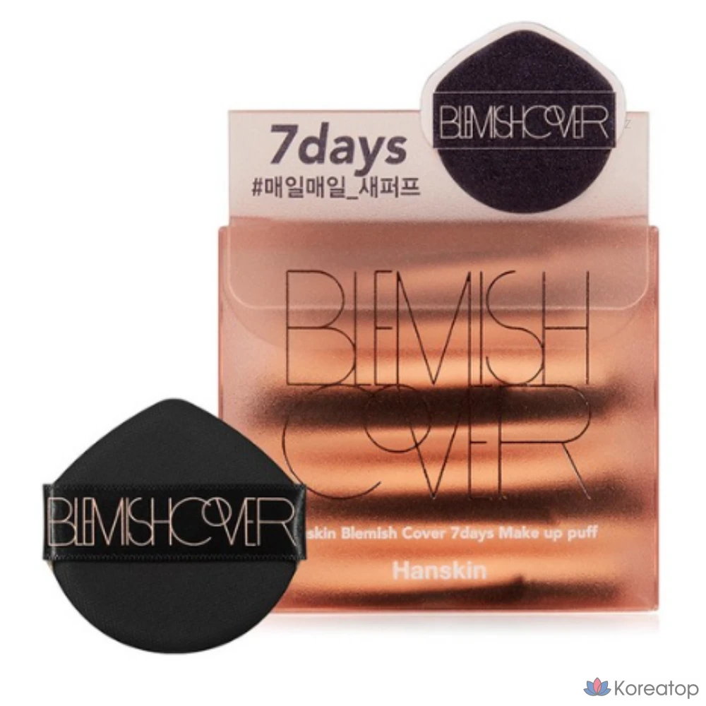 Набор тональных кремов HANSKIN Blemish Cover 7days Puff, 7 шт., разные цвета, 10 комплектов.