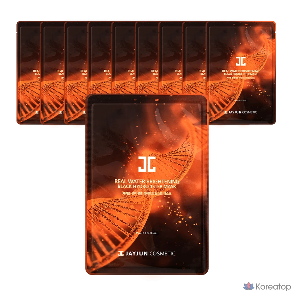 Гидромаска для лица Jayjun Black Water Glow, 10 штук, 1 упаковка