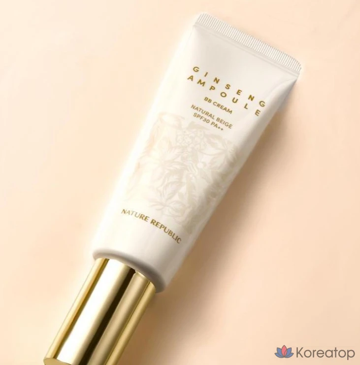 BB-крем Nature Republic Ginseng Ampoule SPF30 PA++, натуральный бежевый, 50 мл, 1 шт., фото 2