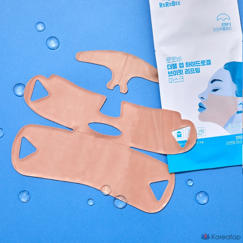 LOLO SKINNY Double Up Collagen Hydrogel V-Line Lifting Pack Mask Sheet LS0010, 5 шт., 10 шт., фото 8