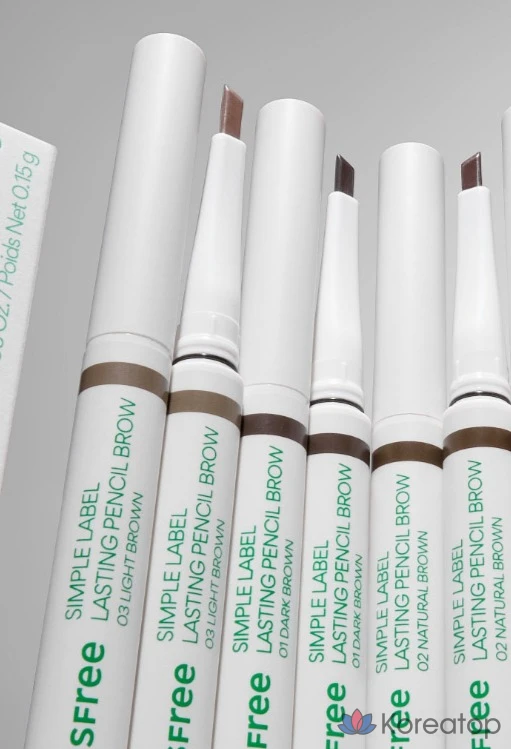 Карандаш для бровей Innisfree Simple Label Lasting Pencil Brow, 0,15 г, № 3, светло-коричневый, 1 шт., фото 3