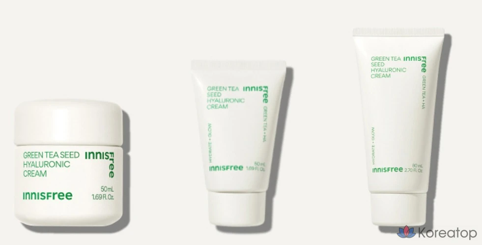 Крем Innisfree с гиалуроновой кислотой и экстрактом зеленого чая, 80 мл, 1 шт.