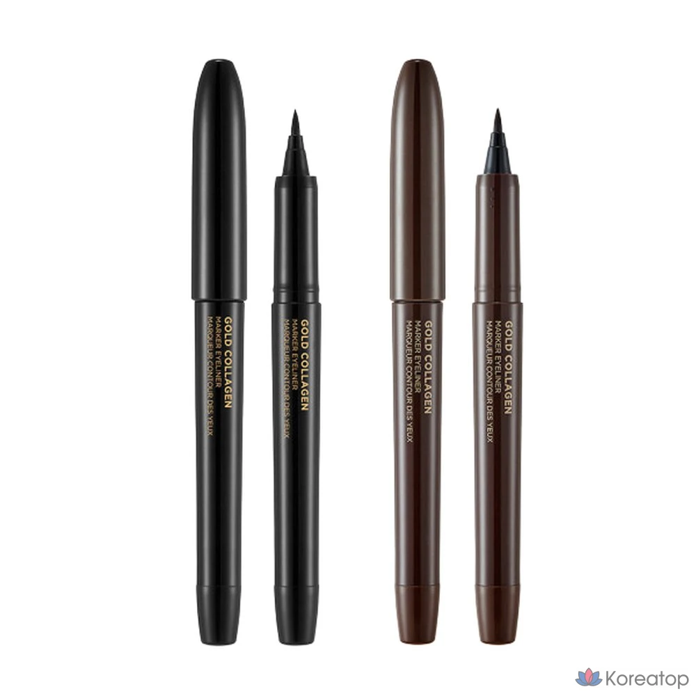 Золотистый коллагеновый маркер-подводка для глаз, 1 г, 1 шт., 02, коричневый