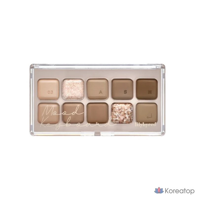 Палетка теней для век Lilybyred Mood Keyboard Eye Palette 10,5 г, 03 #YourFavoriteAshOlim., 1 шт.