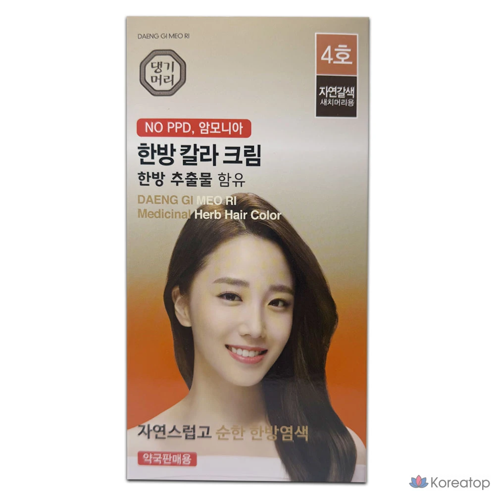 Краска для волос Danggi Meori Oriental Medicine Color Cream № 5 темно-коричневый, 1 шт., фото 2