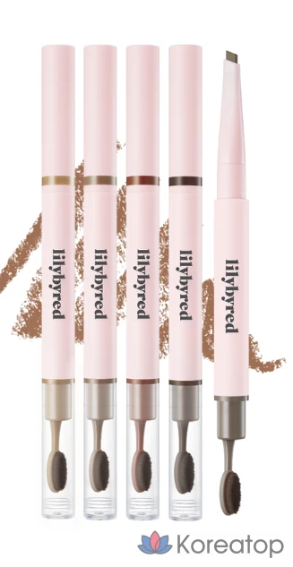 Автоматический карандаш для бровей Lilybyred Hard Flat, 0,17 г, темно-коричневый, 04, 1 шт., фото 2