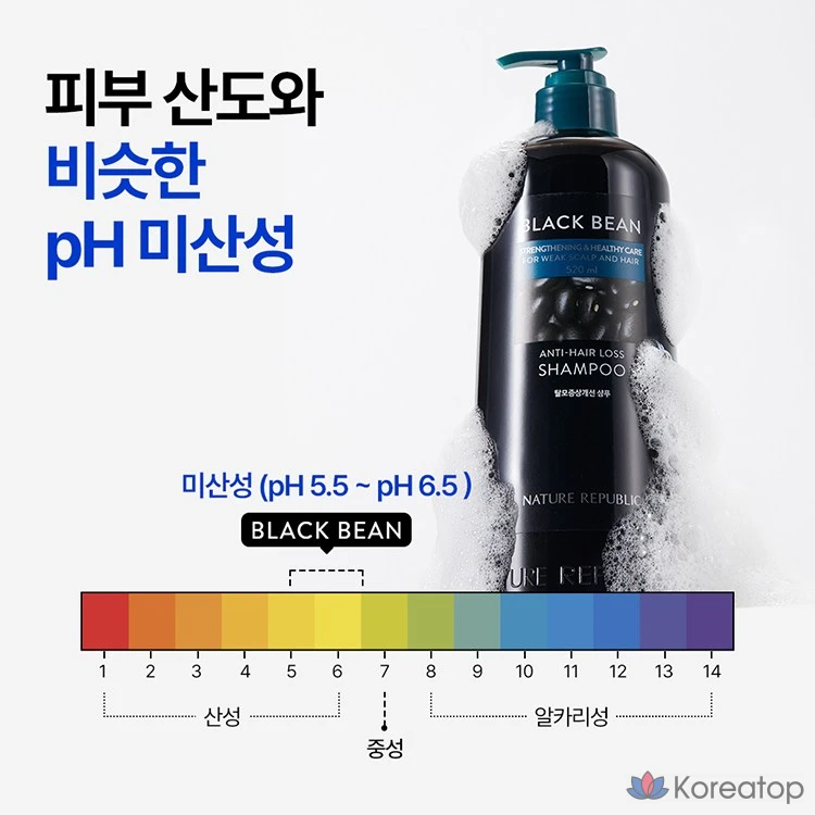 Шампунь Nature Republic Black Bean против выпадения волос, 300 мл, 1 шт.