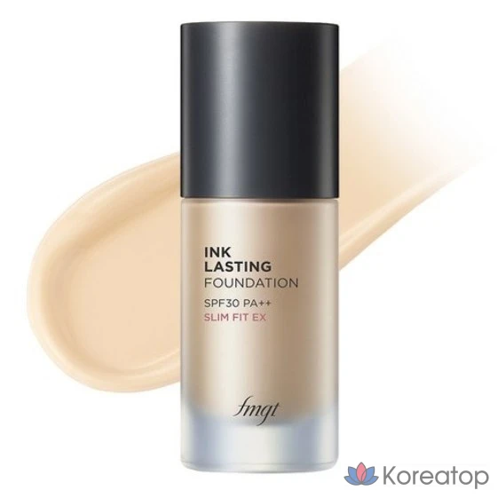 Тональный крем The Face Shop Ink Lasting Foundation Slim Fit, 30 мл, 1 шт., N201, абрикосово-бежевый.