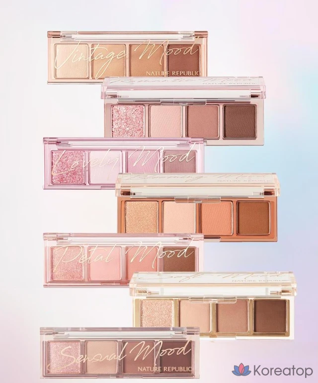 Палитра из 4 оттенков Nature Republic Daily Basic, 05 персиково-розовый, 1 шт., фото 9