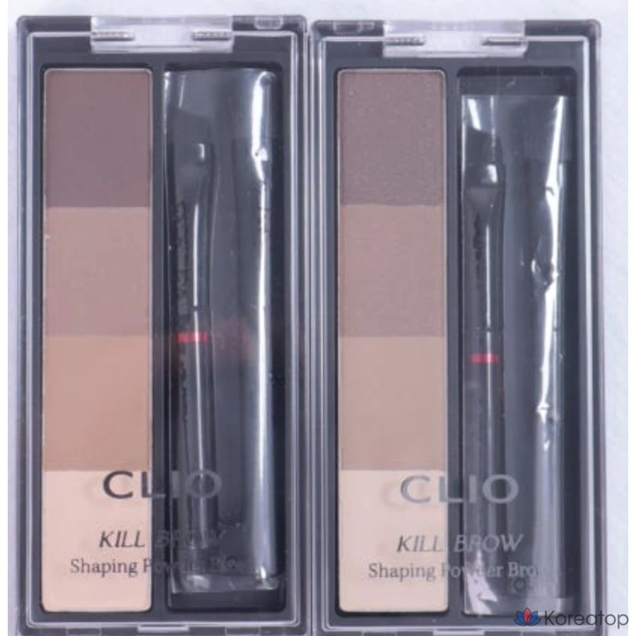 Пудра для бровей Clio Kill Brow Shaping Powder Brow, натуральный теплый коричневый, 1 шт.