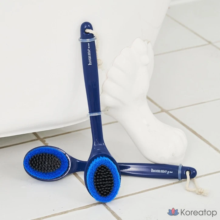 Универсальная щетка для тела Akei Derma+ Homme, темно-синяя, 1 шт., 2 шт., фото 9