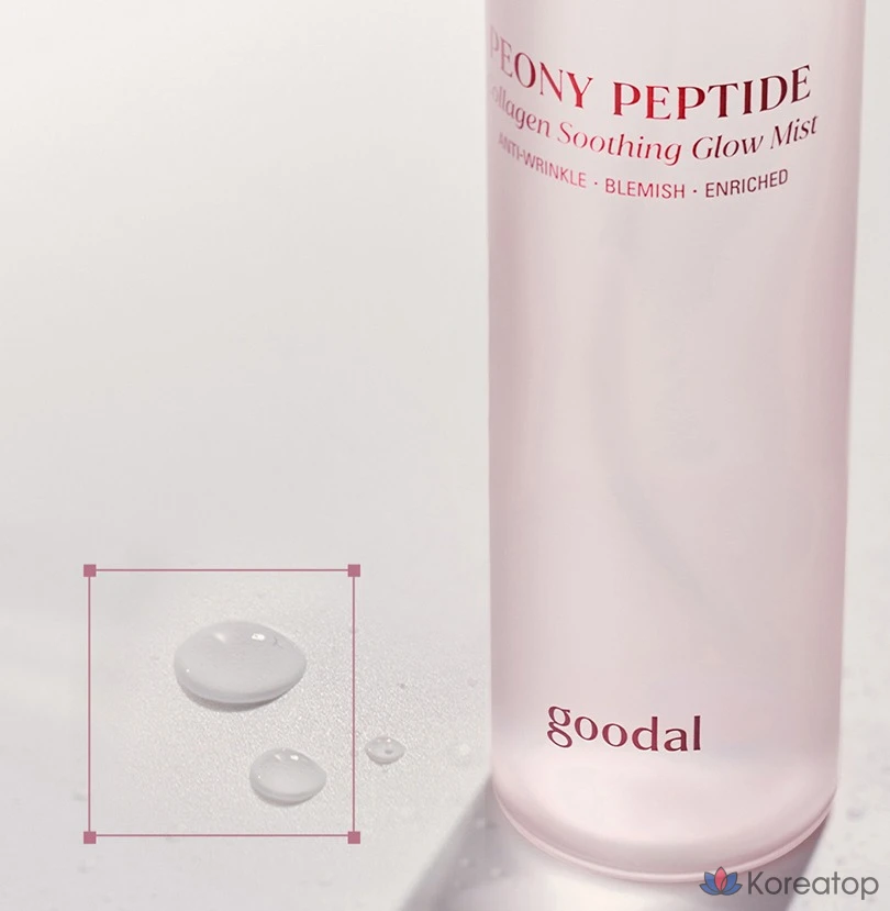 Спрей для лица Goodal Peony Peptide Collagen Water Glow Mist, 120 мл, 1 шт., фото 7