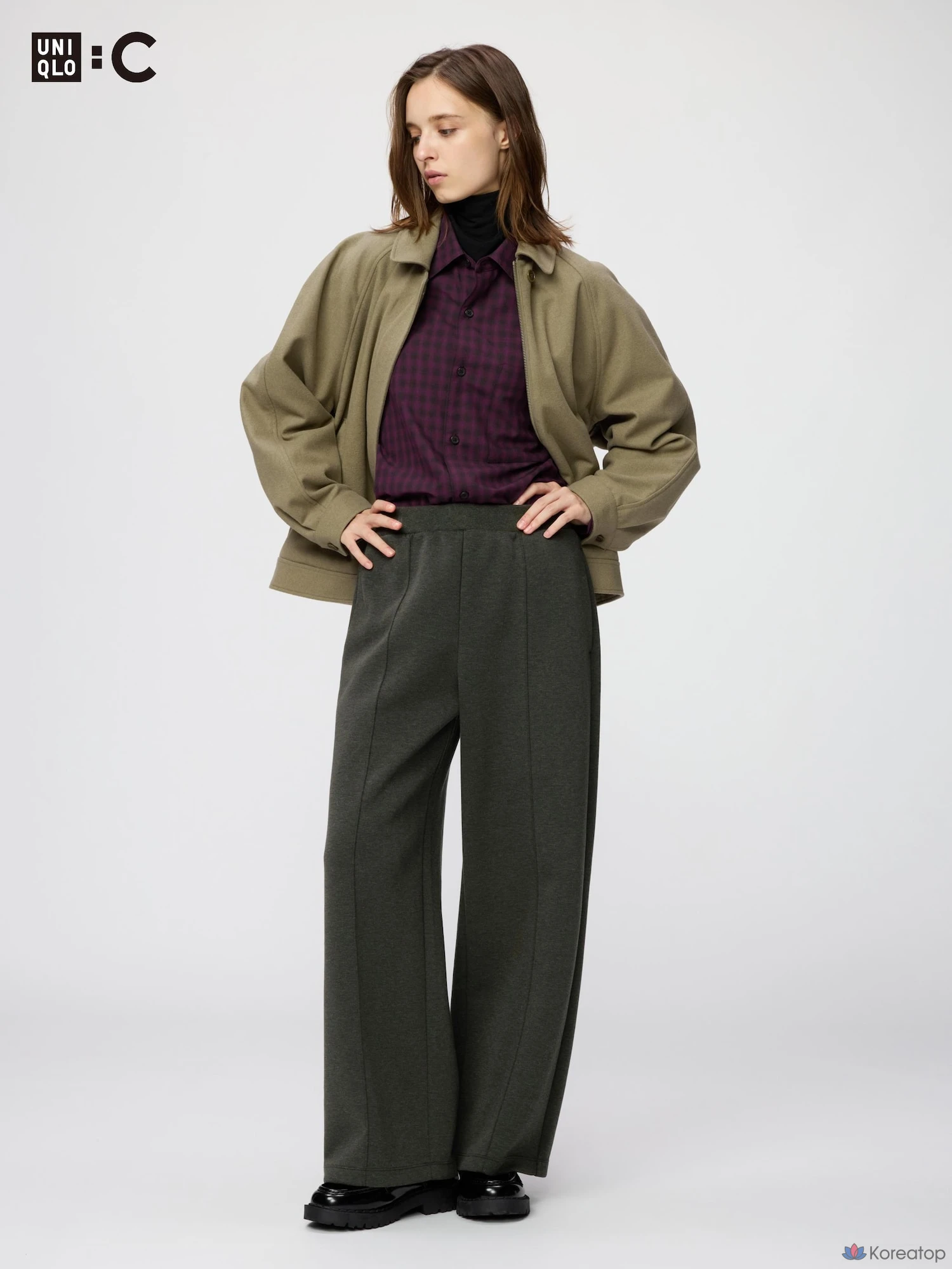 Брюки Uniqlo Sweat Straight Pants, длина ноги 69-72 см