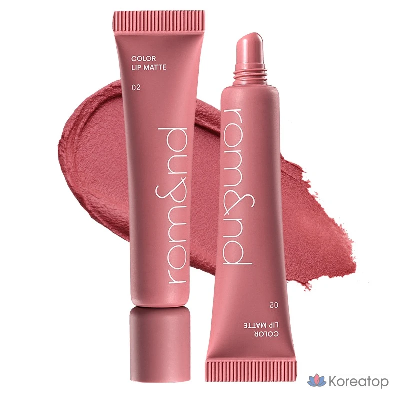 Матовая помада ROM&ND Color, 1 шт., оттенок Hush Grape, цвет 02.