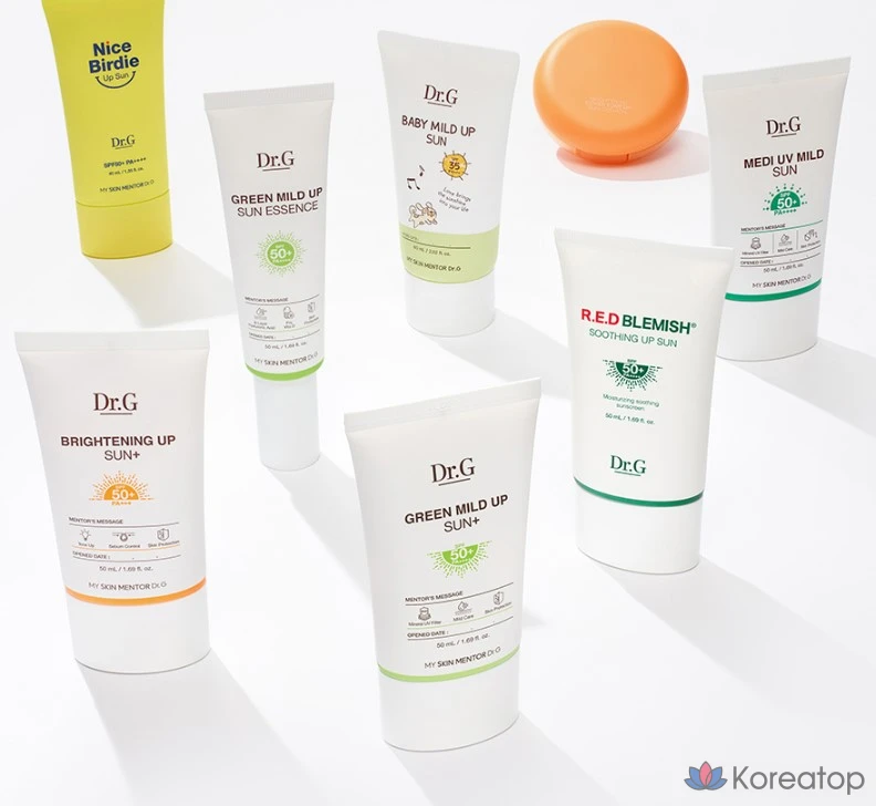 Солнцезащитный крем Dr.G Green Mild Up Sun Plus SPF50+ PA++++, 35 мл, 1 шт.