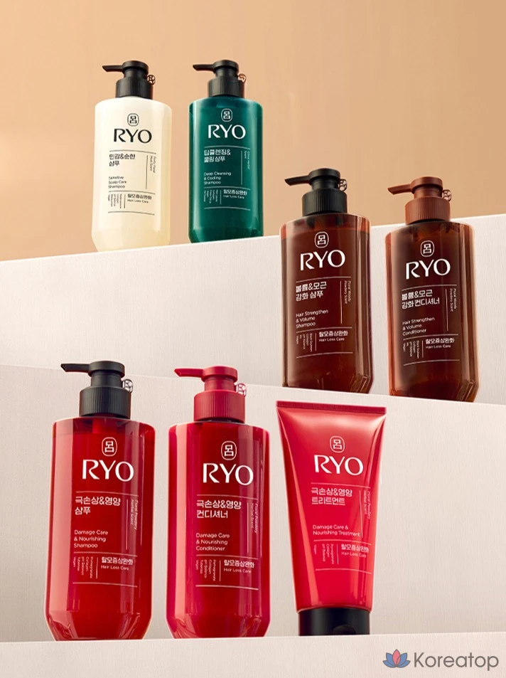 Шампунь Ryo Hambit Extreme Damage and Nutrition Hair Loss Relief с цветочным пудровым ароматом, 480 мл, 1 шт., фото 8