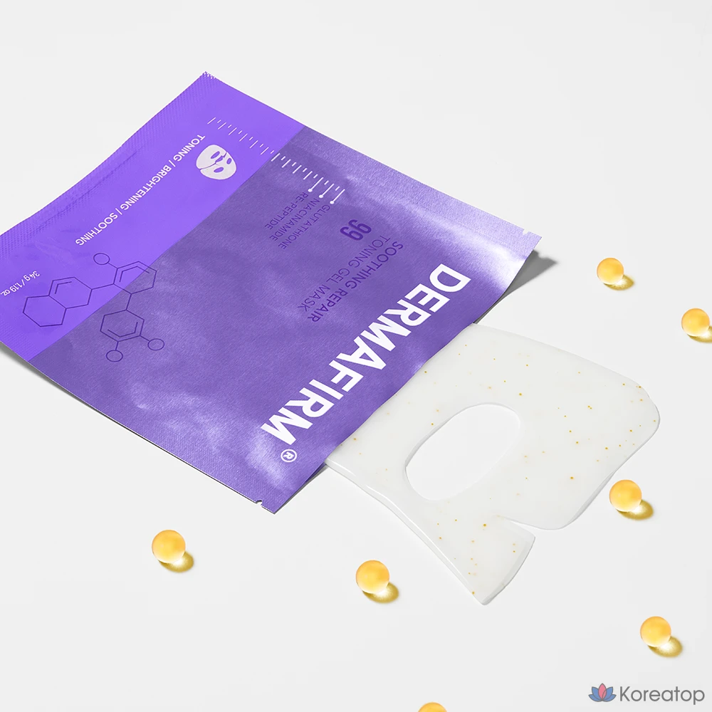 Успокаивающая восстанавливающая тонизирующая гелевая маска Dermafirm, набор R4, 3 шт., 1 упаковка, фото 2