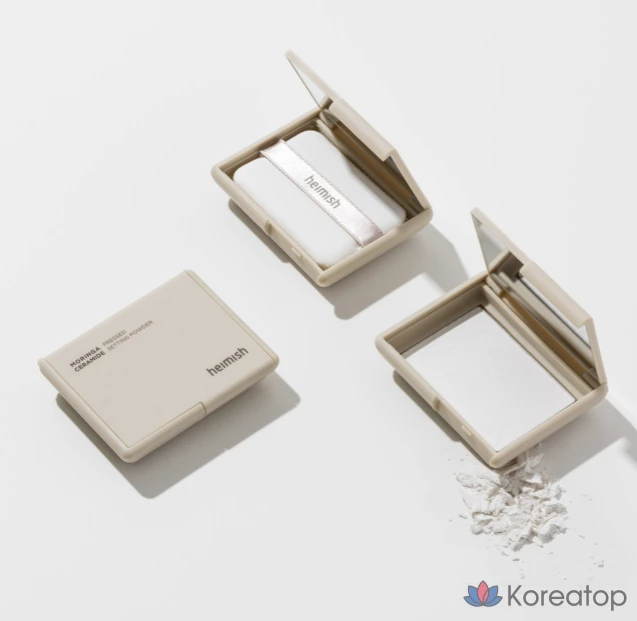 Прессованная фиксирующая пудра Heimish Moringa Ceramide, 5 г, белая, 1 шт.