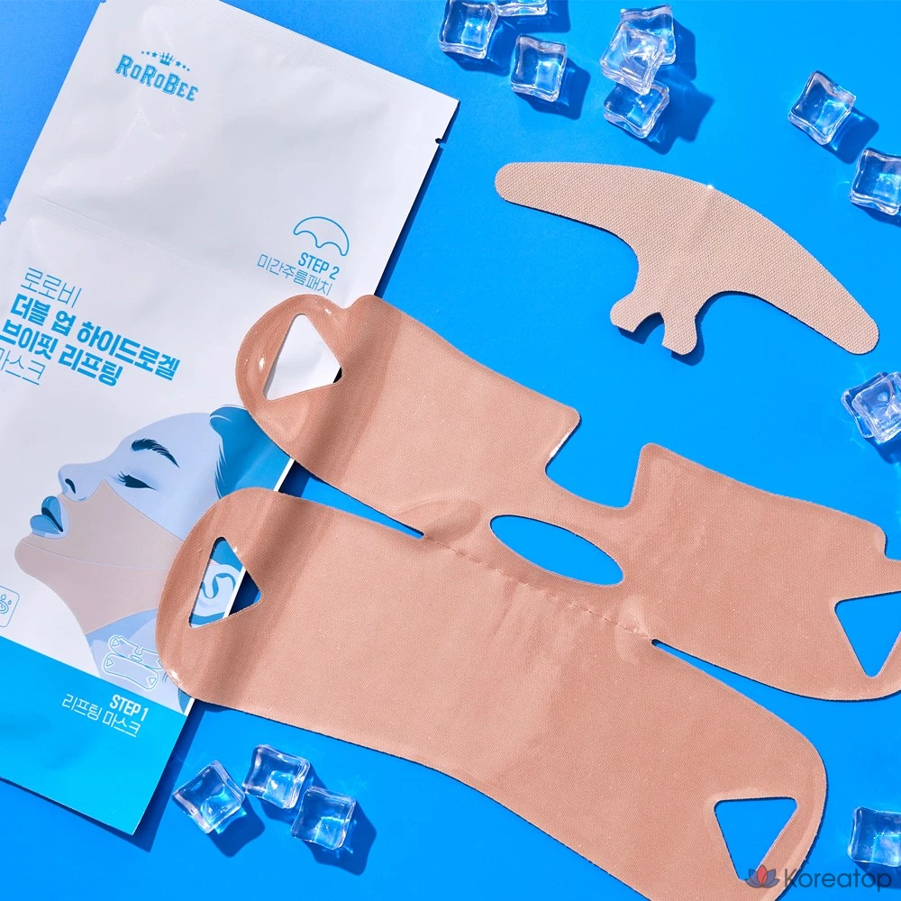 LOLO SKINNY Double Up Collagen Hydrogel V-Line Lifting Pack Mask Sheet LS0010, 5 шт., 10 шт., фото 9