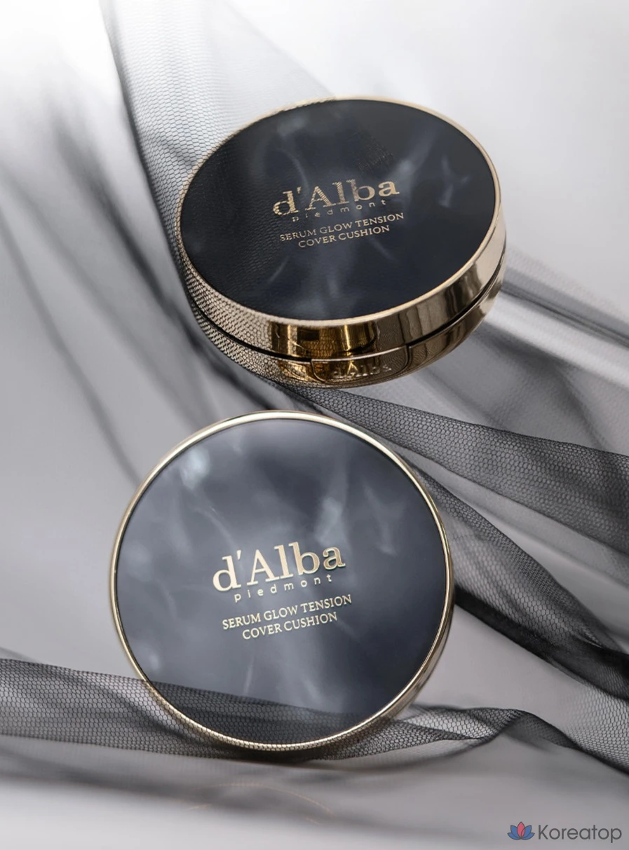 Набор D'alba Serum Glow Tension Cover Cushion 17 г + сменный блок 17 г, № 21, 1 шт., фото 9