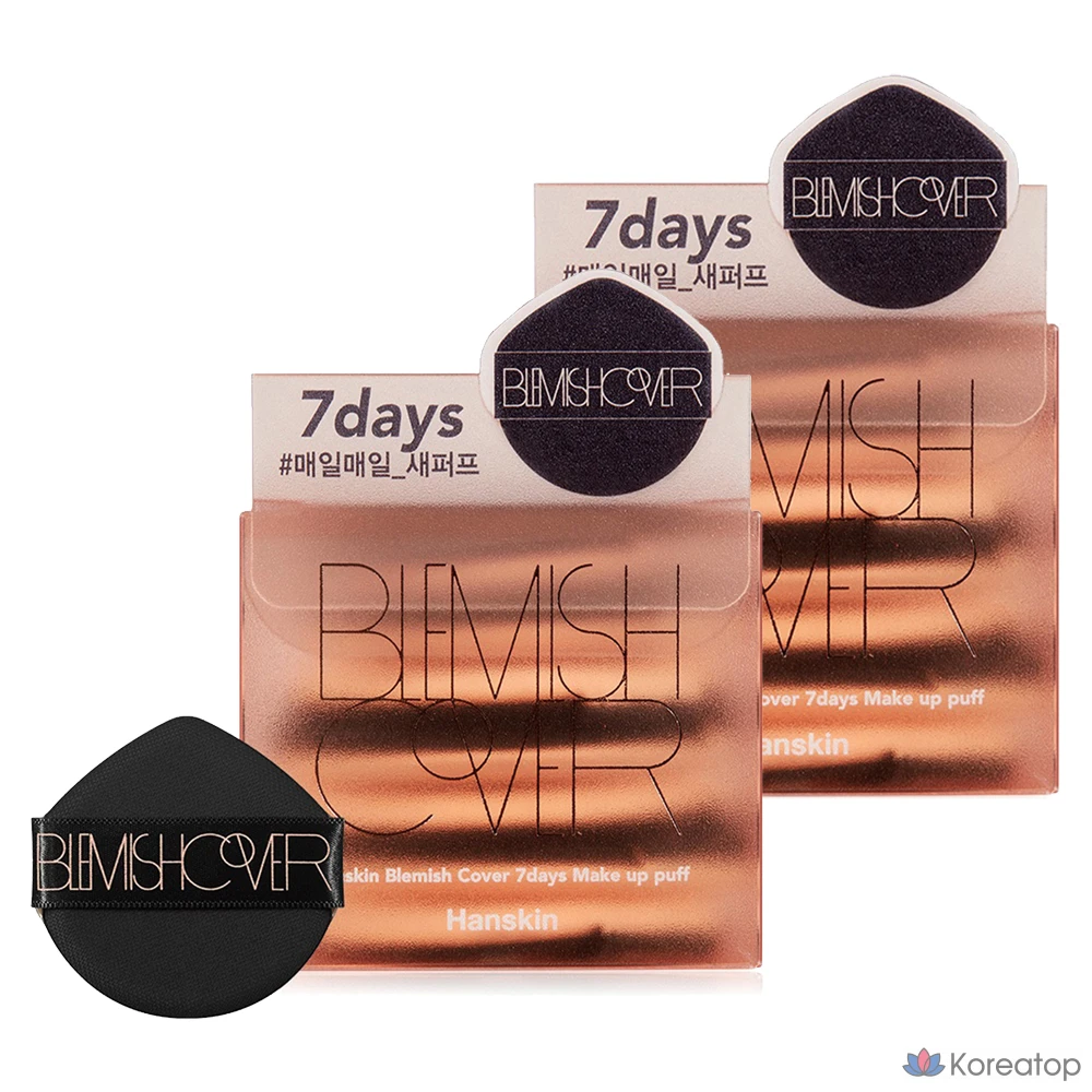 Набор тональных кремов HANSKIN Blemish Cover 7days Puff, 7 шт., разные цвета, 2 комплекта.