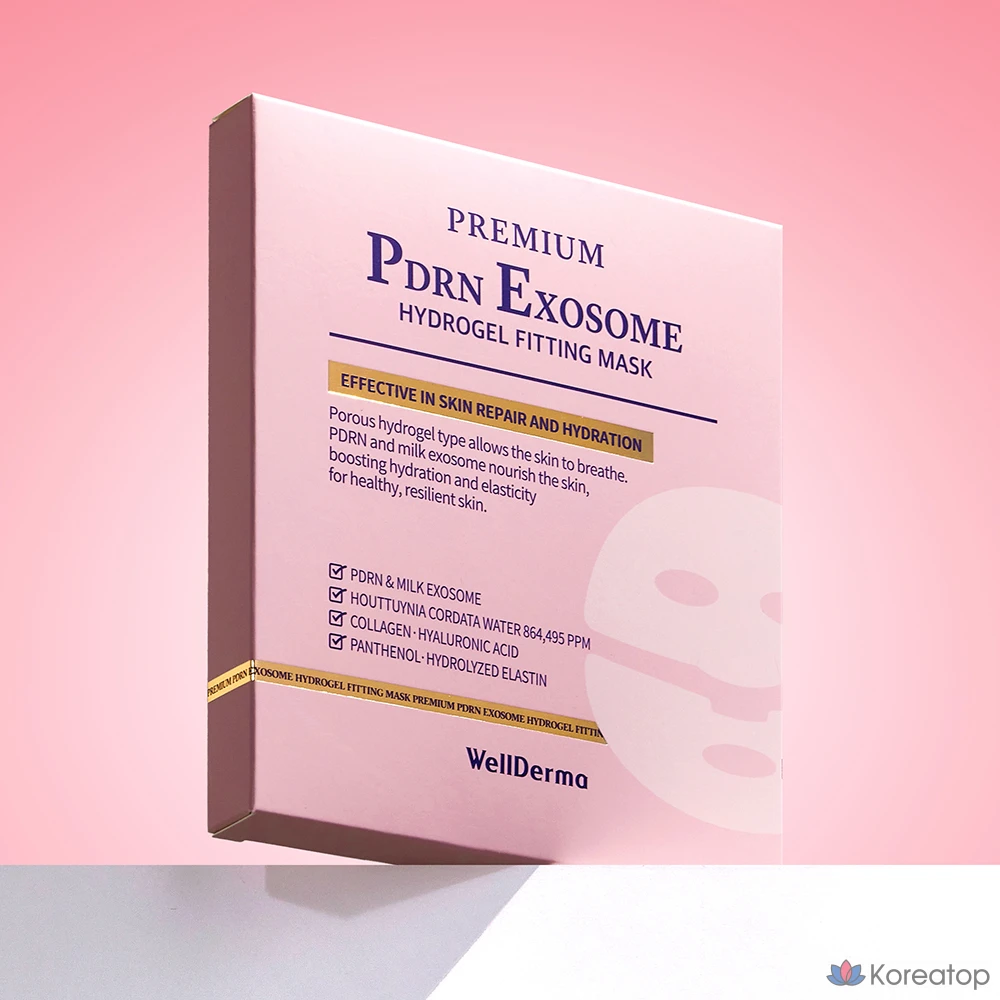 Гидрогелевая маска WellDerma Premium PDRN Exosome, 30 г, 2 шт., 7 шт., фото 3