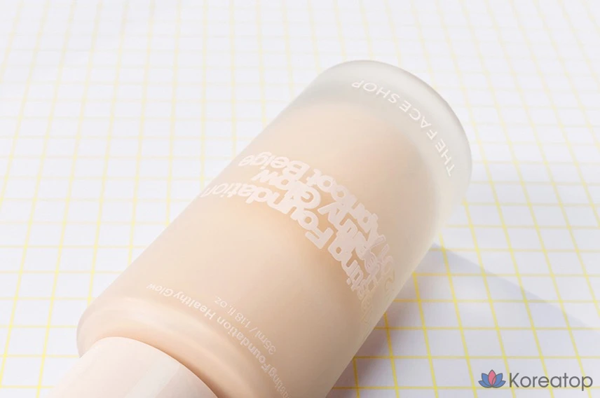 Тональный крем The Face Shop Ink Lasting Foundation Healthy Glow, V201 Абрикосово-бежевый, 1 шт., фото 2