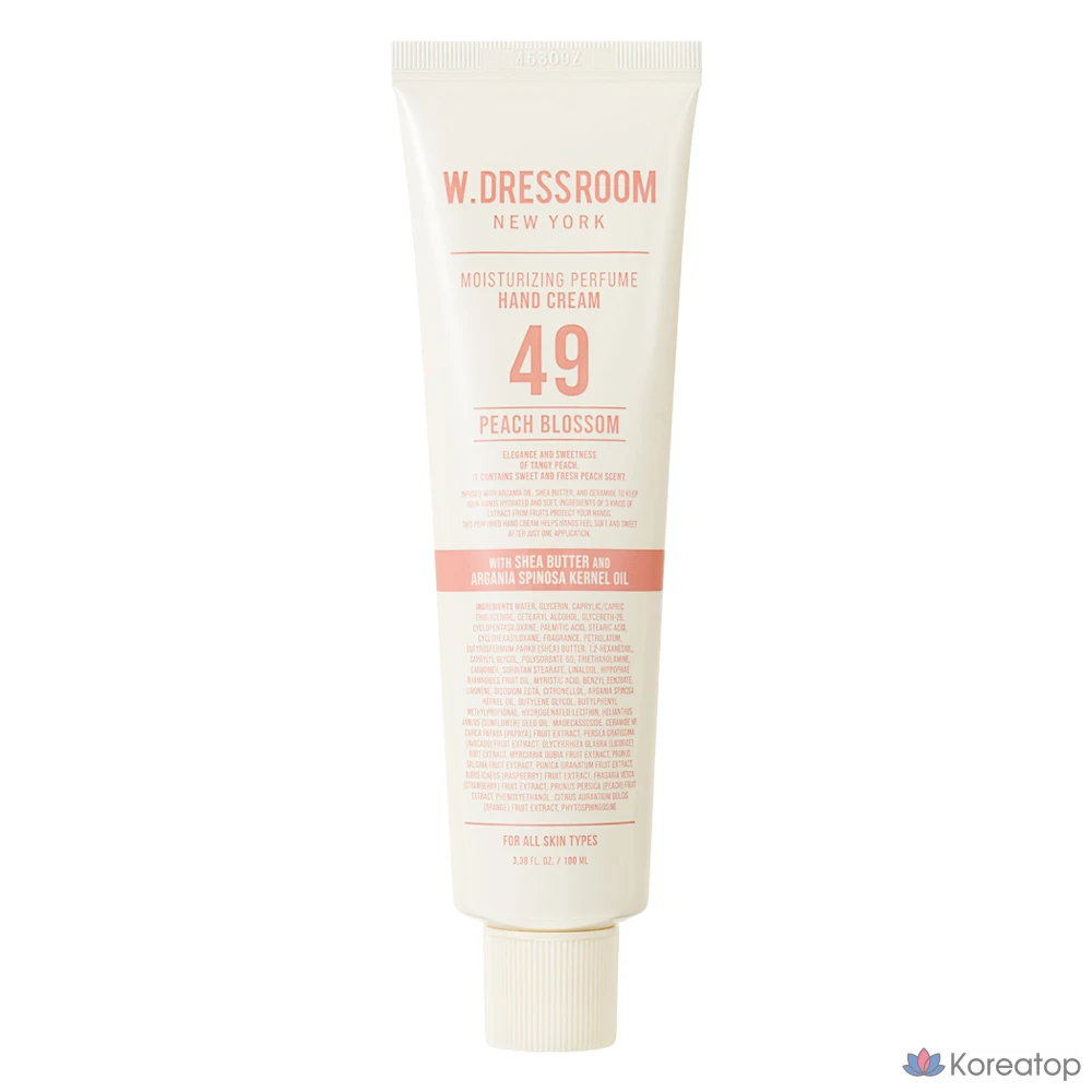 Парфюмированный крем для рук W.Dressroom № 49 «Цветущий персик», 1 шт., 100 мл