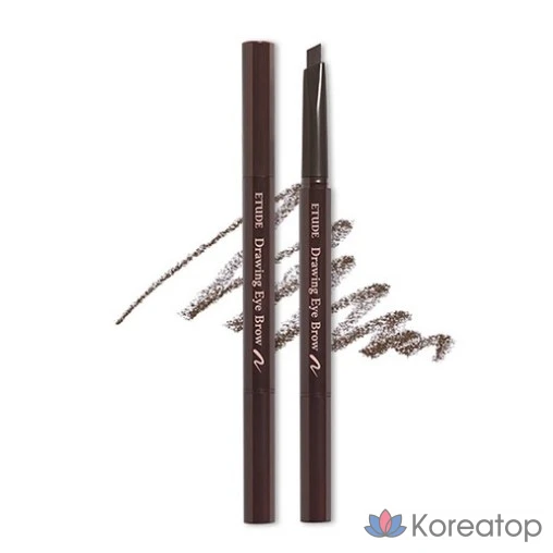 Карандаш для бровей Etude House New Drawing Eyebrow Auto Pencil, 0.25g, темно-коричневый, 1 шт.