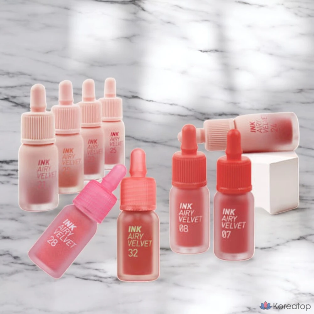 Peripera Ink The Airy Velvet 4g - Тинт для губ Water Glow Velvet Tint, № 32 Rose Gummy, 1 шт.