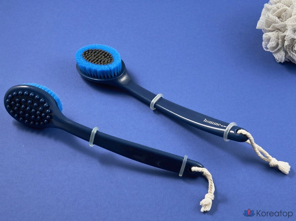 Универсальная щетка для тела Akei Derma+ Homme, темно-синяя, 1 шт., 2 шт., фото 10