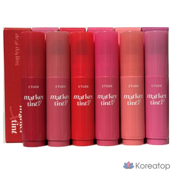 Маркеры Etude House Dear Darling Marker Tint, 3,5 г, № 01 Raspberry Pop, 1 шт.