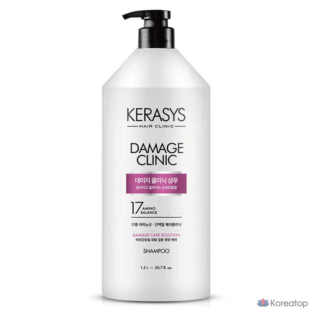 Протеиновый шампунь KeraSys Damage Clinic, 1,5 л, 1 шт.