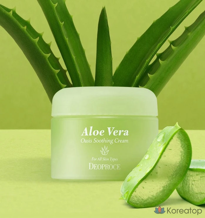 Успокаивающий крем Deoproce Aloe Vera Oasis, 50 г, 1 шт.