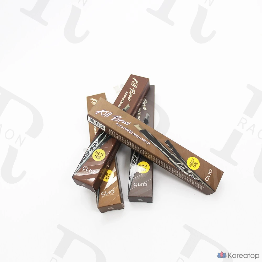 Карандаш для бровей Clio Kill Brow Auto Hard, 0,31 г, цвет 004, светло-серый, 1 шт.