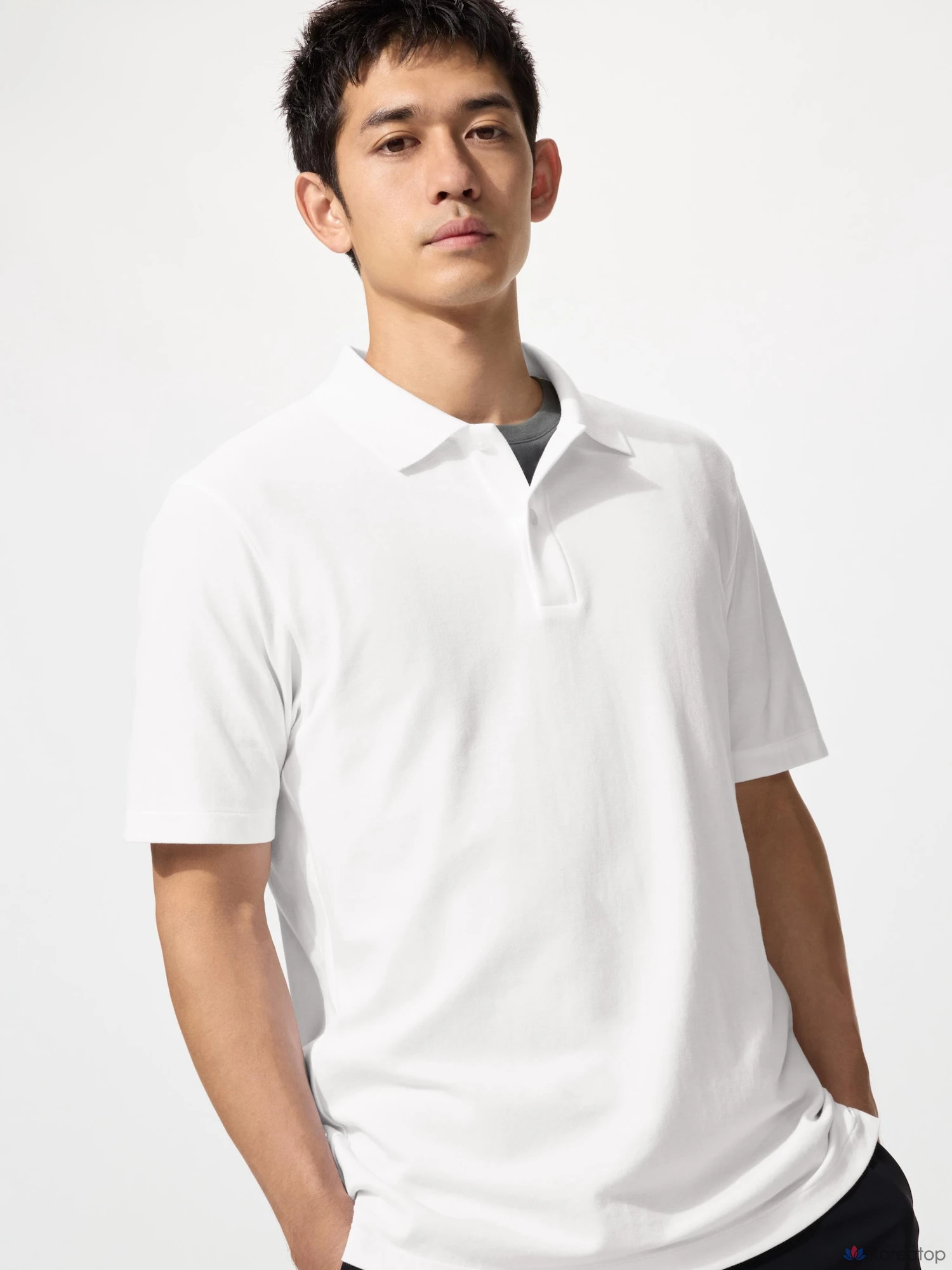 Поло Uniqlo AIRism Cotton Pique Polo Shirt