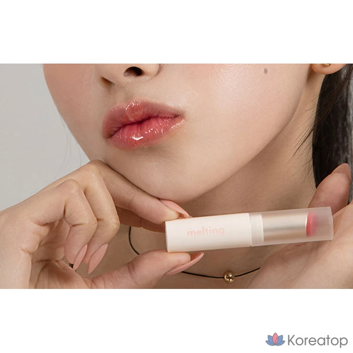 Блестящий тонирующий бальзам для губ MERZY Glossy Melting Tinted Color Lip Balm, GL3 About Pig, 4 г, 1 шт., фото 2