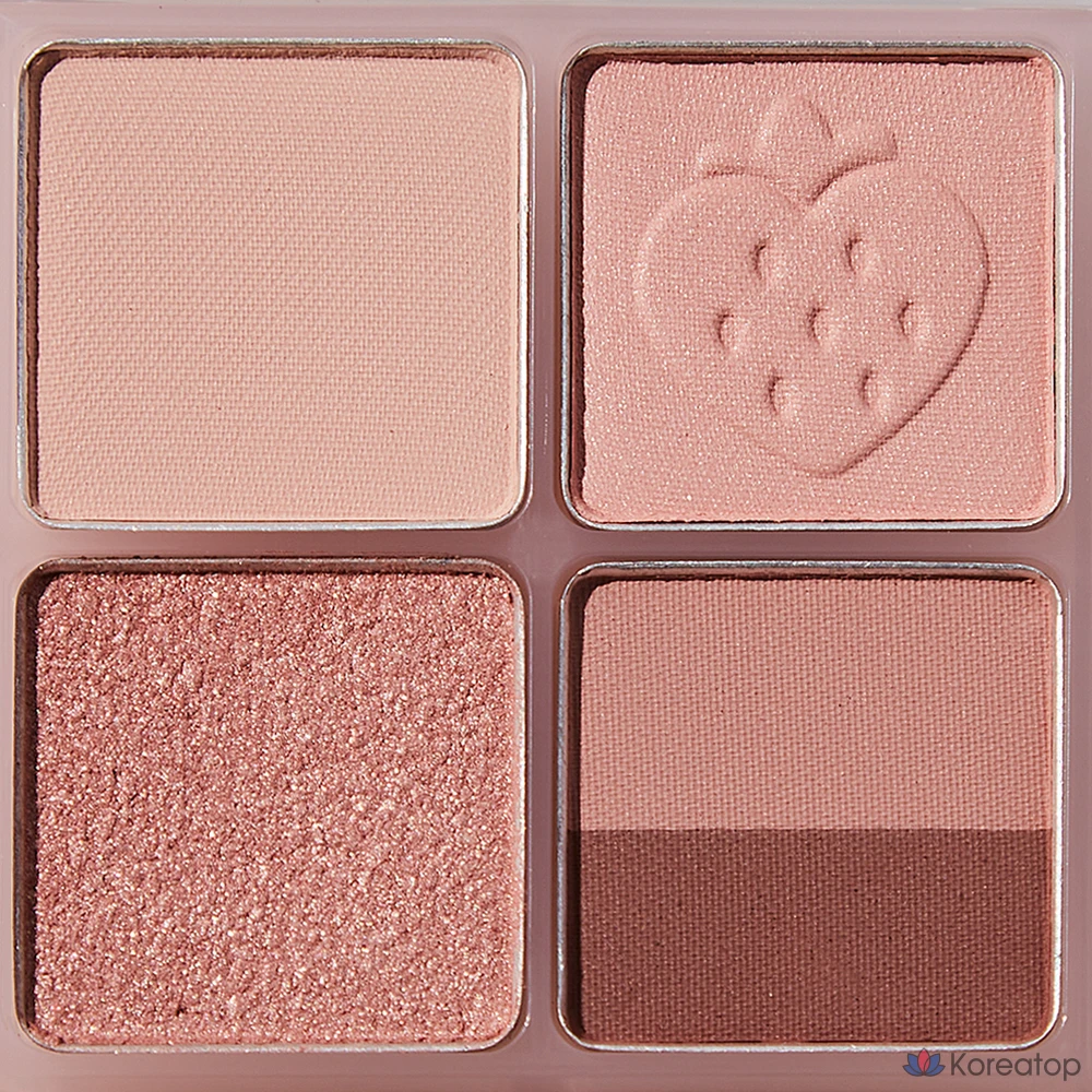 Палитра теней Peripera Ink Pocket Shadow Palette 23AD Soft Berry, 8 Muted Strawberry, 1 шт., фото 4