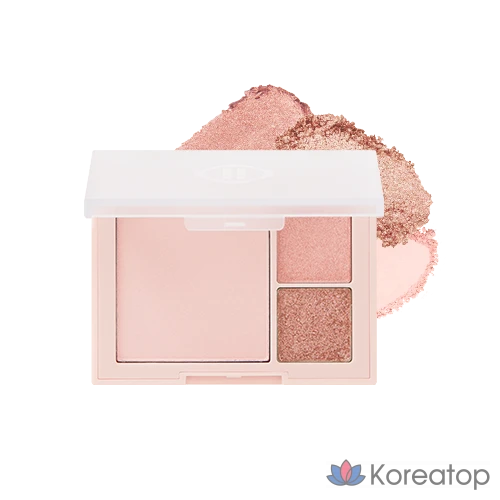 Многофункциональная палетка для румян и глаз Dinto, 3 цвета, 763 коралловых оттенка, 1 шт.