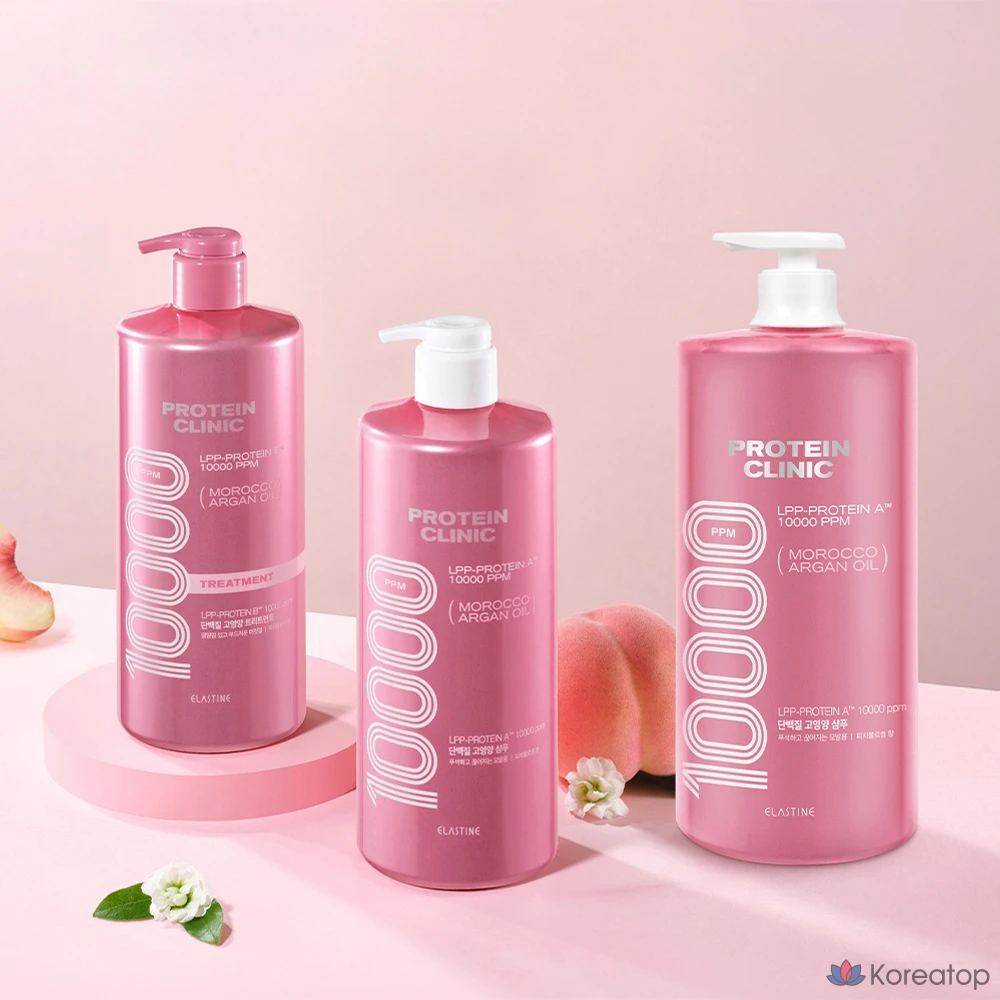 Шампунь Elastine Protein Clinic 10000 с марокканским аргановым маслом, с ароматом персикового цветка, 1,5 л, 1 шт., фото 5