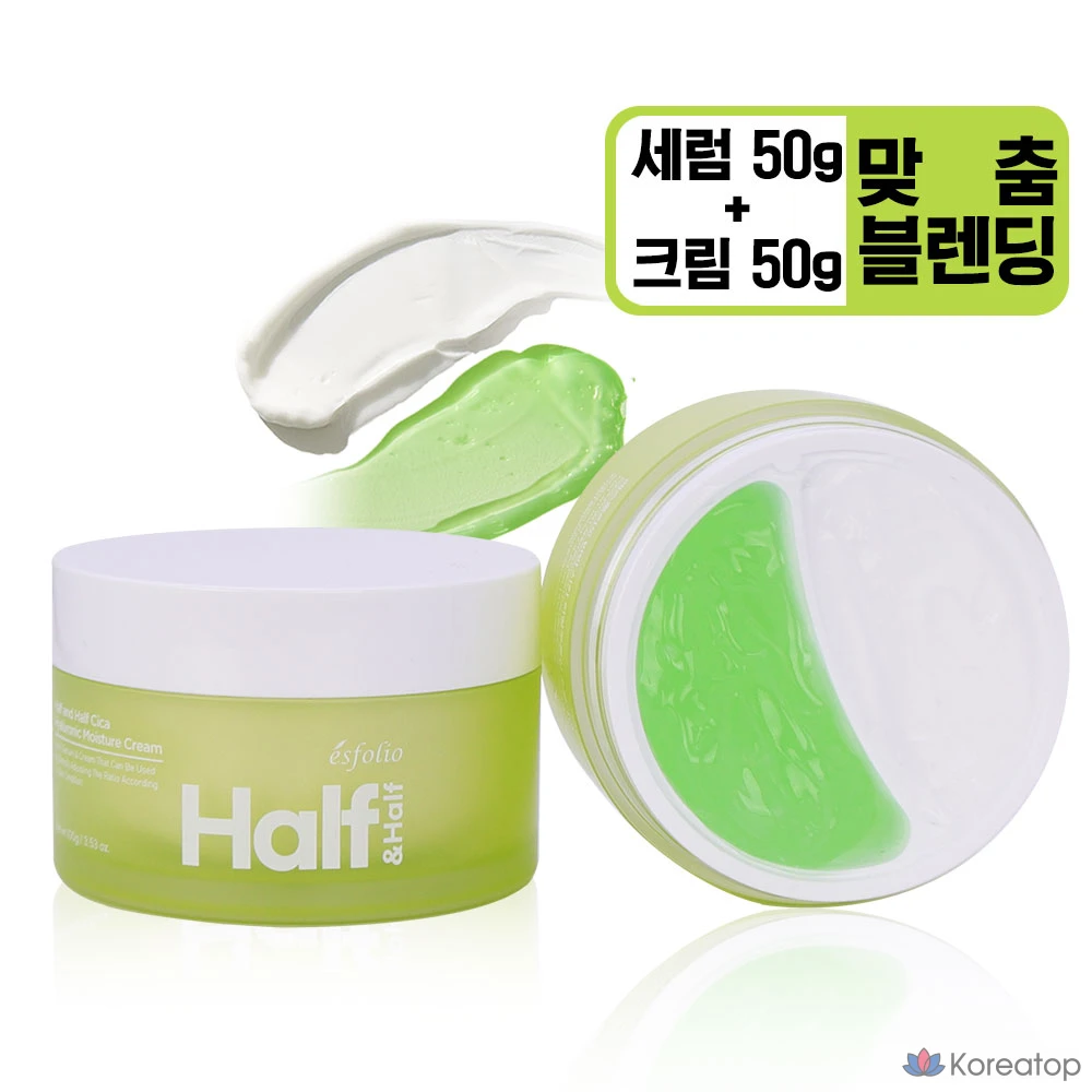 Увлажняющая сыворотка и крем Esfolio Half &amp; Half Cica с гиалуроновой кислотой, 1 шт., 100 г