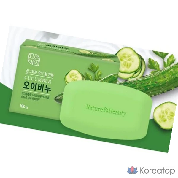 Натуральное мыло Mukunghwa с огурцом, 90 г (3 шт. + 1 шт.), 90 г