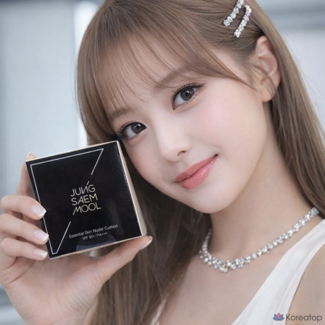 Увлажняющий крем-кушон Jungsaemmool Essential Skin Nude Cushion Natural Cover Glow, 1 шт., Enlight