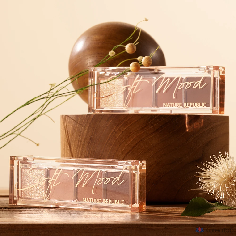 Палитра цветов Nature Republic Daily Basic, 4 оттенка, 06 Soft Brown, 1 шт.