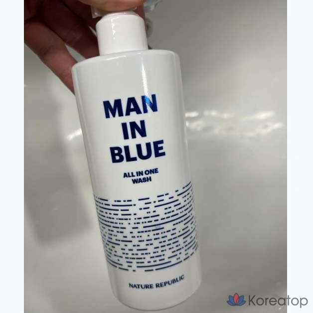 Гель для умывания Nature Republic Men in Blue All-in-One для лица и тела, 1 шт., 350 мл