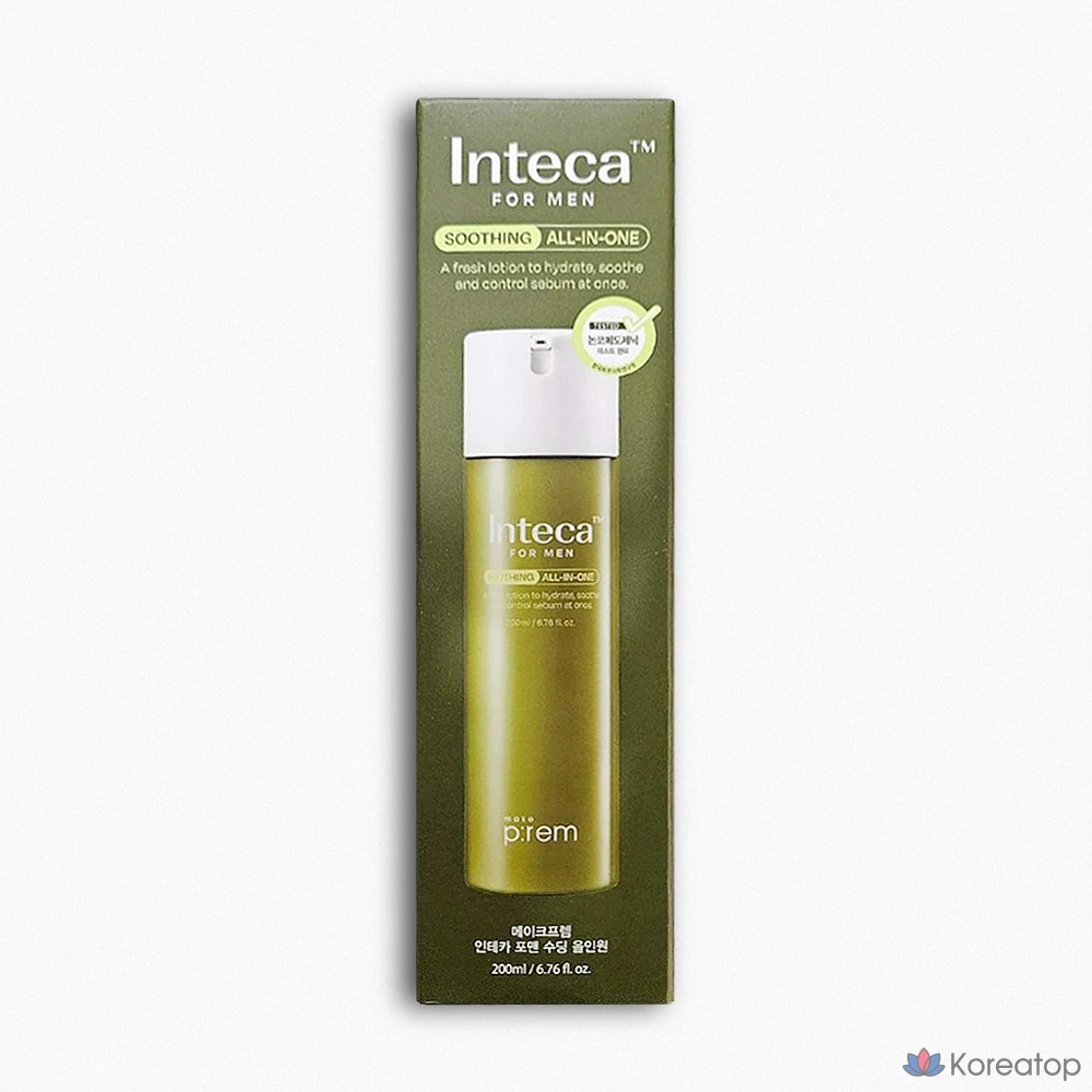 Makeprem Inteca For Men Успокаивающий всесторонний охлаждающий успокаивающий крем, 1 шт., 200 мл